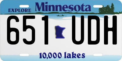 MN license plate 651UDH