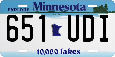 MN license plate 651UDI