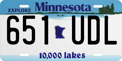 MN license plate 651UDL