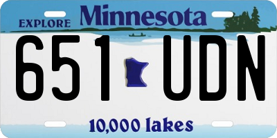 MN license plate 651UDN