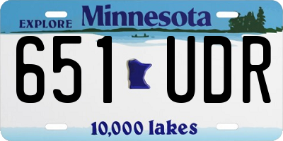 MN license plate 651UDR