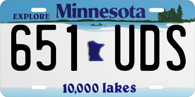 MN license plate 651UDS