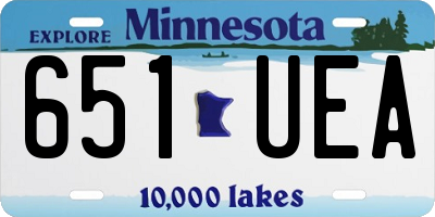 MN license plate 651UEA