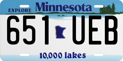 MN license plate 651UEB