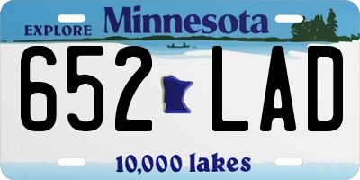 MN license plate 652LAD