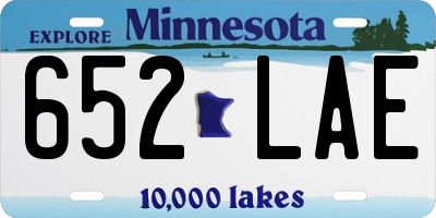 MN license plate 652LAE