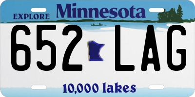 MN license plate 652LAG