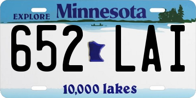 MN license plate 652LAI
