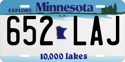 MN license plate 652LAJ