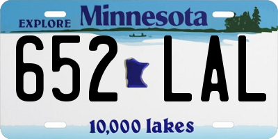 MN license plate 652LAL