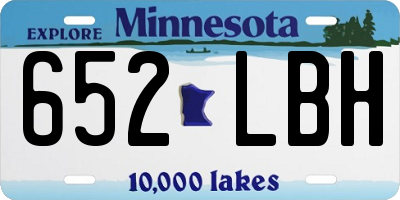 MN license plate 652LBH