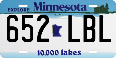 MN license plate 652LBL