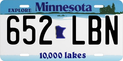 MN license plate 652LBN