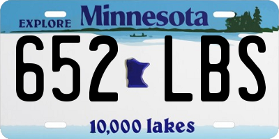 MN license plate 652LBS