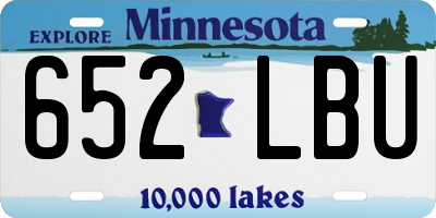 MN license plate 652LBU