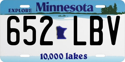 MN license plate 652LBV