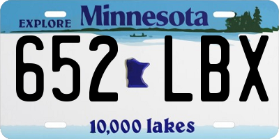 MN license plate 652LBX