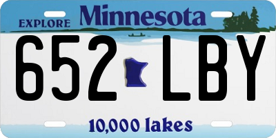 MN license plate 652LBY