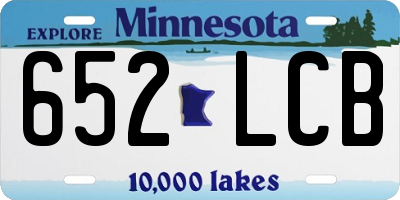 MN license plate 652LCB