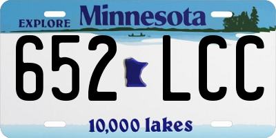 MN license plate 652LCC