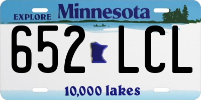 MN license plate 652LCL