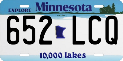 MN license plate 652LCQ