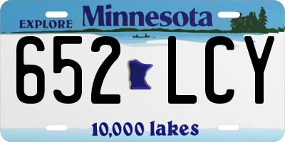 MN license plate 652LCY