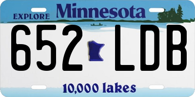 MN license plate 652LDB