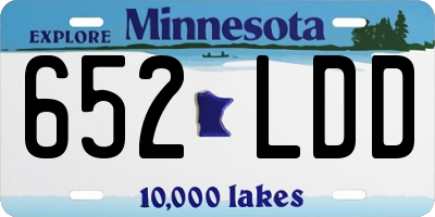 MN license plate 652LDD