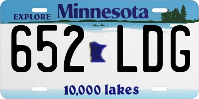 MN license plate 652LDG