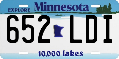MN license plate 652LDI