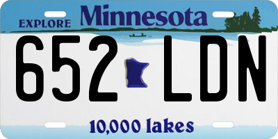 MN license plate 652LDN
