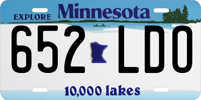 MN license plate 652LDO