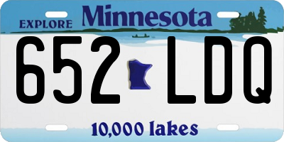 MN license plate 652LDQ