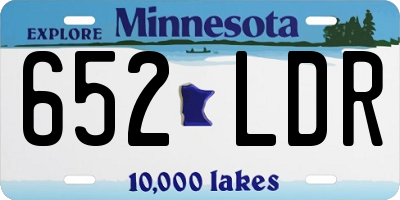 MN license plate 652LDR