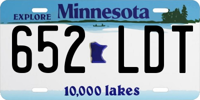 MN license plate 652LDT