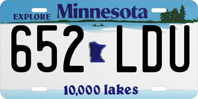 MN license plate 652LDU
