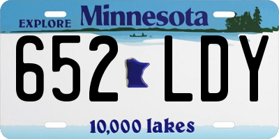 MN license plate 652LDY