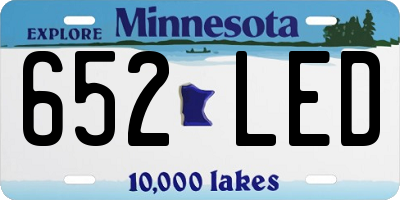 MN license plate 652LED