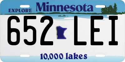 MN license plate 652LEI