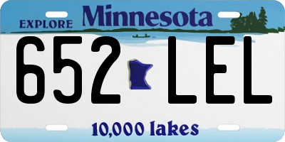 MN license plate 652LEL
