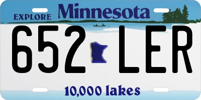 MN license plate 652LER