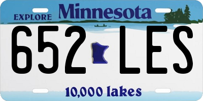 MN license plate 652LES