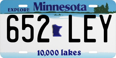 MN license plate 652LEY