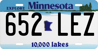 MN license plate 652LEZ