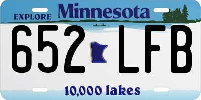 MN license plate 652LFB