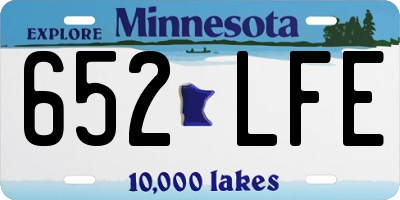 MN license plate 652LFE
