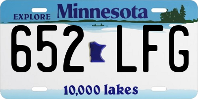 MN license plate 652LFG