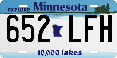 MN license plate 652LFH