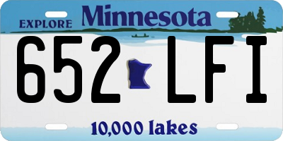 MN license plate 652LFI